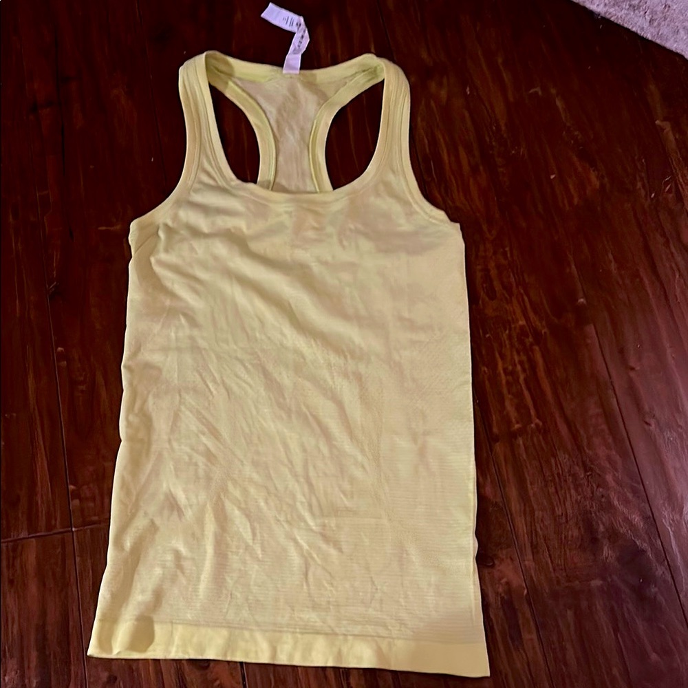Lululemon Highlighter Yellow Swiftly Racerback Tank Top Size 2